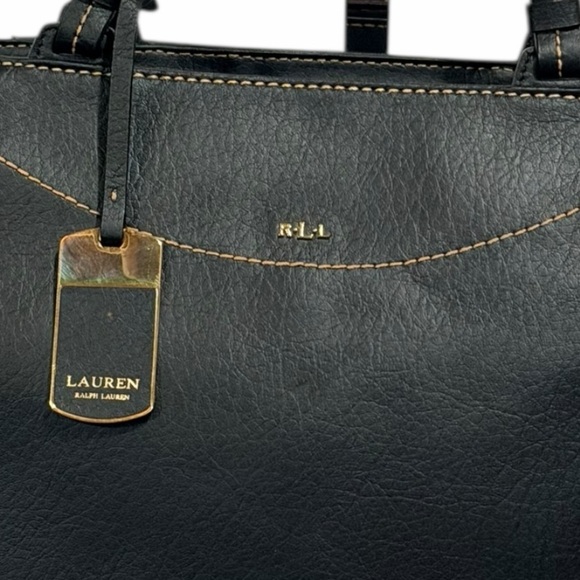 Lauren Ralph Lauren Sheldon Leather Tote Black - Picture 2 of 16